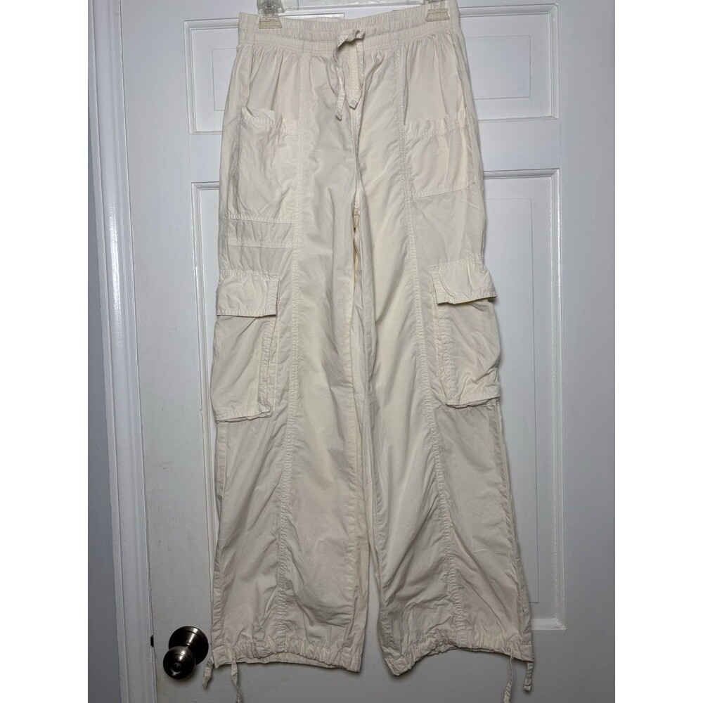 Aerie Wide Leg Balloon Cargo Cream Pants Women’s XS Streetwear